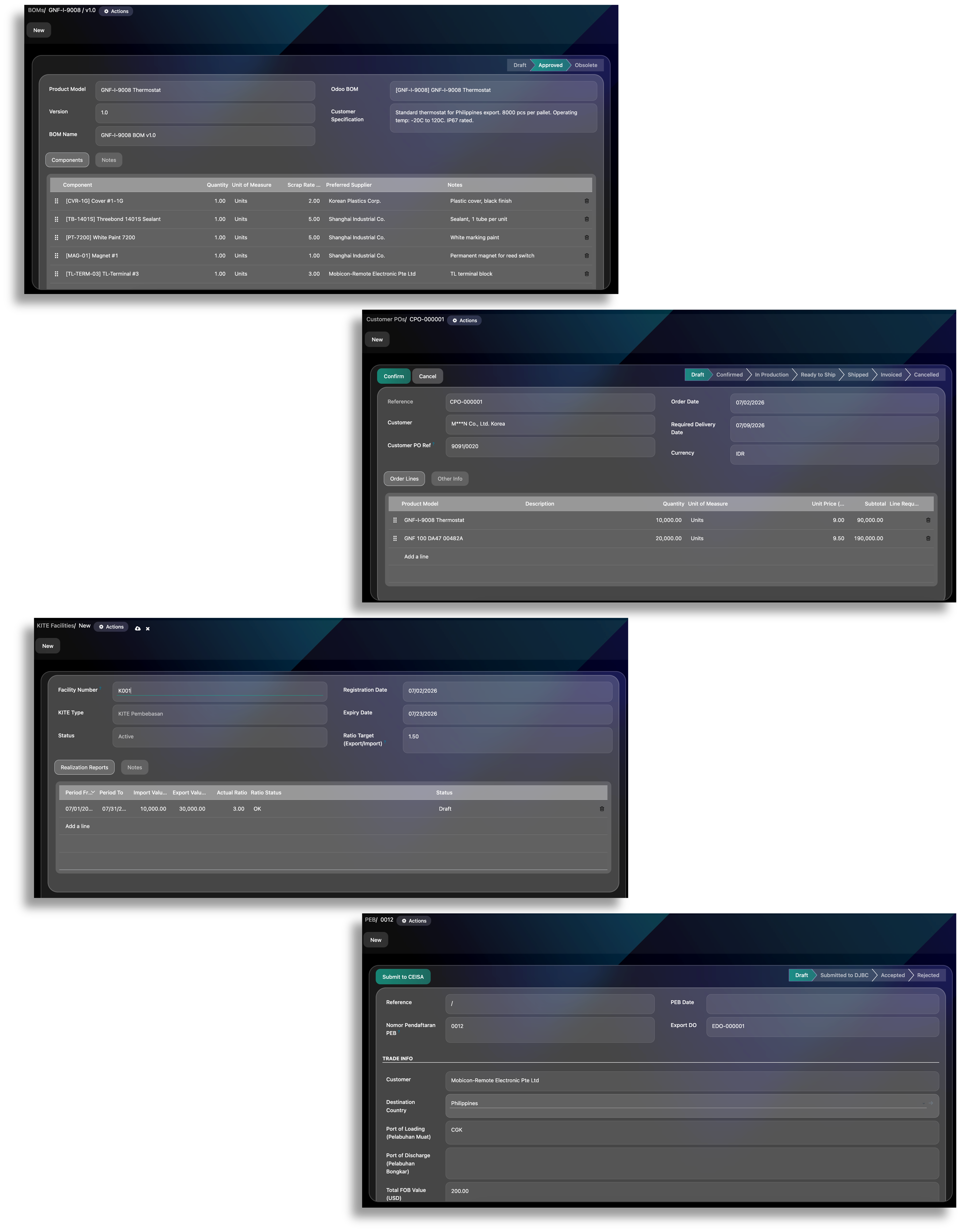 Master Data Electronic OEM Screenshot